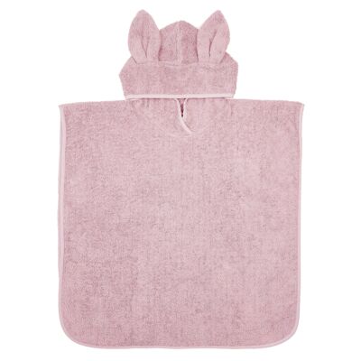 Poncho de baño conejo rosa