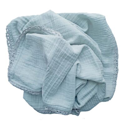 Crinkle blanket lace ice blue