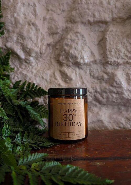 Happy 30th Birthday Soy Wax Candle