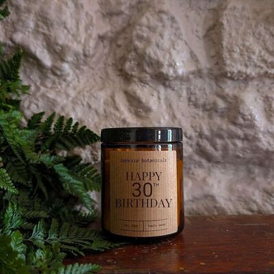 Happy 30th Birthday Soy Wax Candle