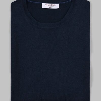 Merino Crew Neck Jumper - Navy