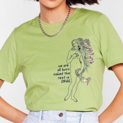 T-Shirt "Venus Drag"__S / Verde Mela