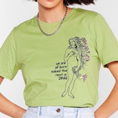 T-Shirt "Venus Drag"__M / Verde Mela