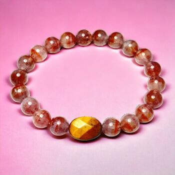 Bracelet "MON AURA" - Auralite et oeil de tigre 1