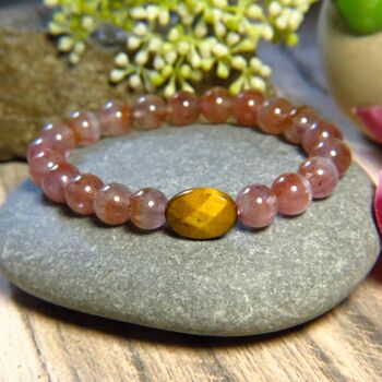 Bracelet "MON AURA" - Auralite et oeil de tigre 2