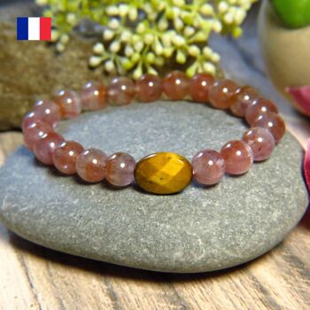 Bracelet "MON AURA" - Auralite et oeil de tigre 7