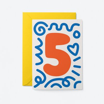 5ème anniversaire - Carte de voeux