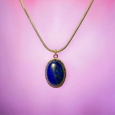 “ANNICK” pendant in Lapis Lazuli stone