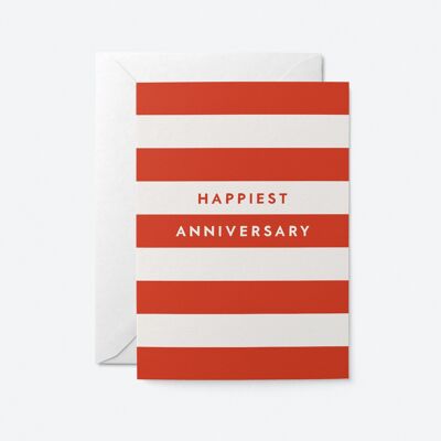 Happiest Anniversaire - Greeting Card