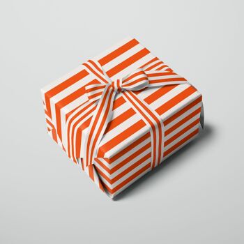 Feuille d’emballage cadeau à rayures rouges | Papier d'emballage | Papier artisanal 2