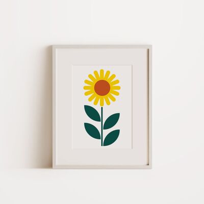 Girasole - Stampa artistica della decorazione della parete