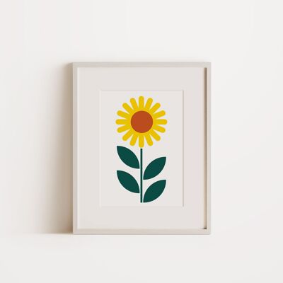 Sonnenblume - Wanddekoration Kunstdruck