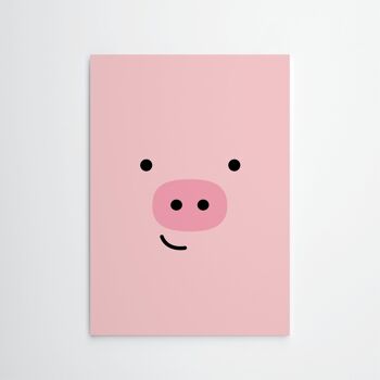 Cochon heureux - Décoration murale Impression artistique 2