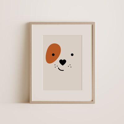 Cucciolo felice - Stampa artistica per decorazione da parete