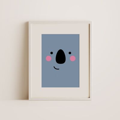 Koala felice - Stampa artistica per decorazione da parete