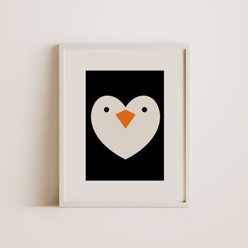 Penguin love - Wall Decor Art Print