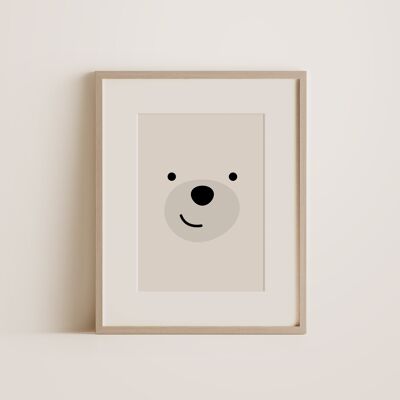 Happy polar bear - Wall Decor Art Print