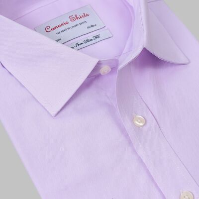 Lila Royal Oxford Luxus-Herrenhemd, leicht zu bügeln