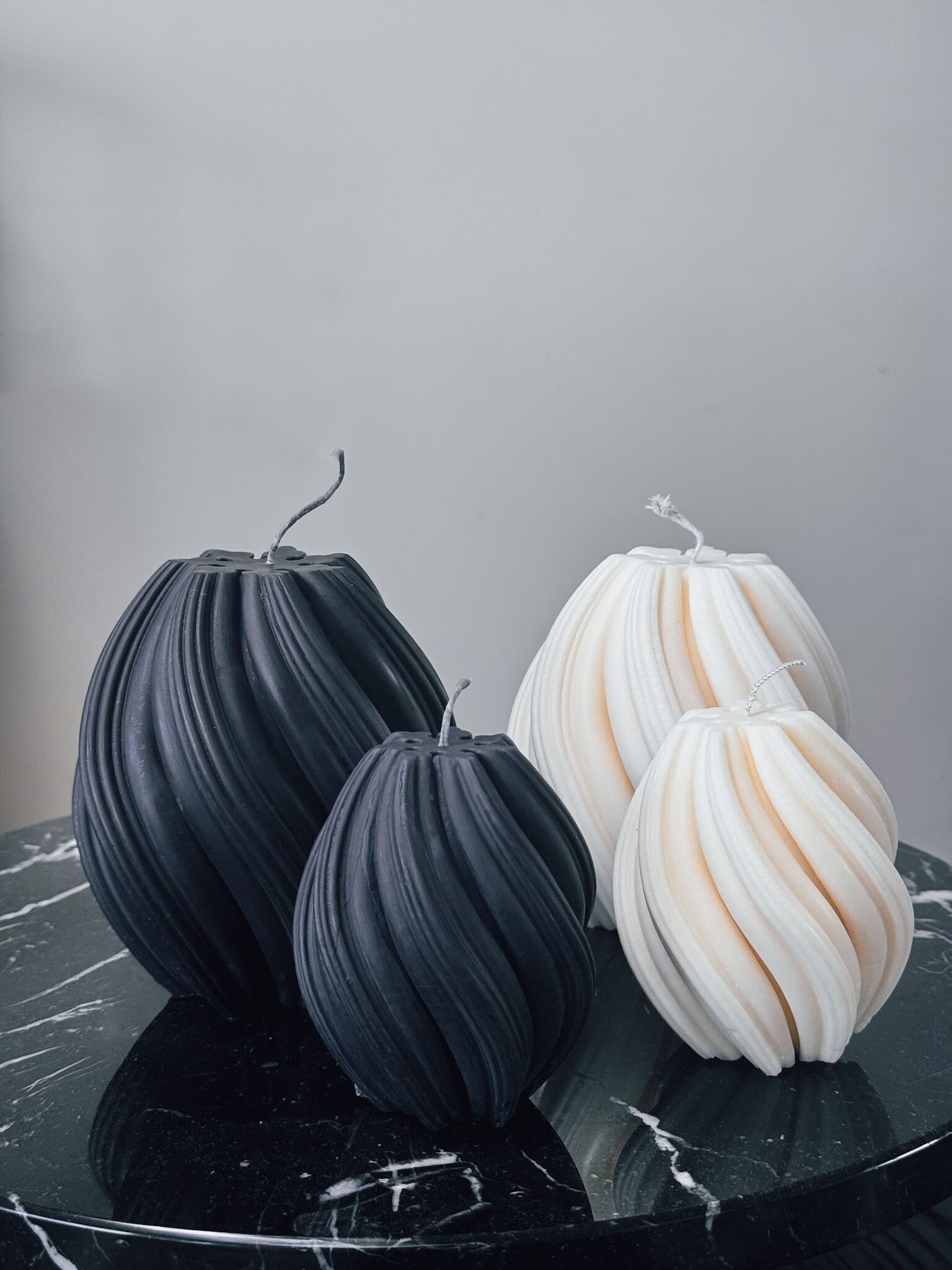 Candela a spirale in cera di soia - vegana