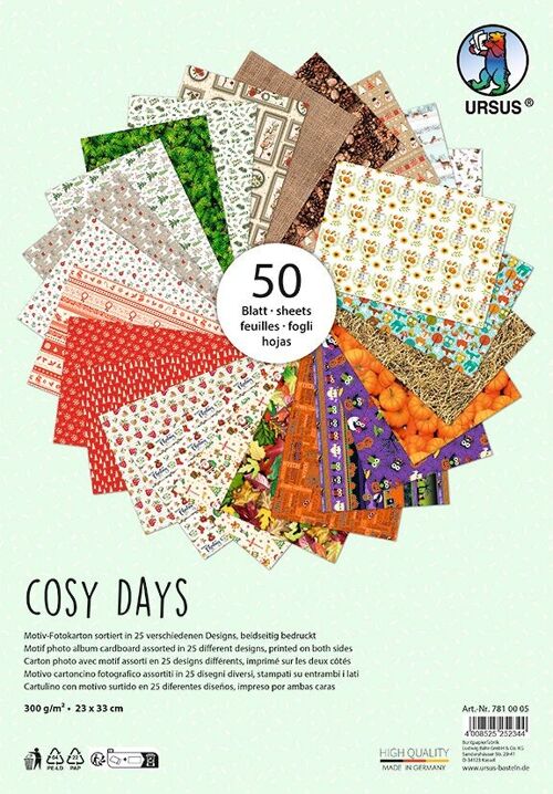 Motiv-Fotokarton "Cosy Days" 300 g/m²