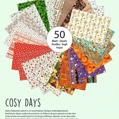 Carton photo à motif "Cozy Days" 300 g/m²