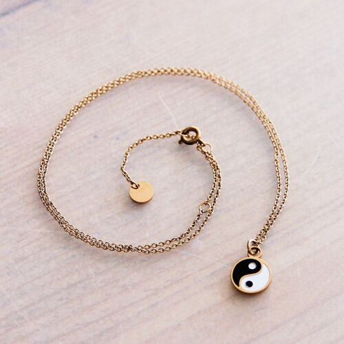Stainless steel fine chain with yingyang