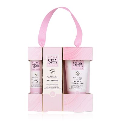 Set de cuidados HOME SPA en caja de regalo - set de regalo para mujer con hibisco y manteca de karité