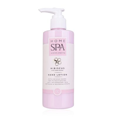 Hand Lotion HOME SPA, 250ml Hand & Nail Cream with Hibiscus Extract and Shea Butter