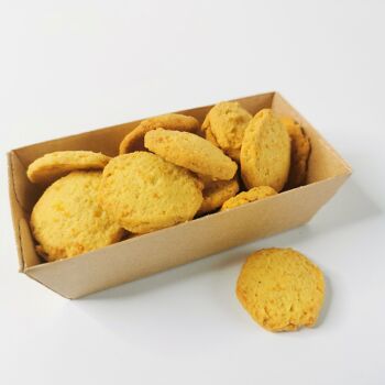 Biscuits Apéritifs Bio Fromage Emmental - Barquette individuelle de 60g