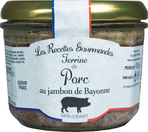 Verrine Terrine de Campagne au Jambon de Bayonne 180g