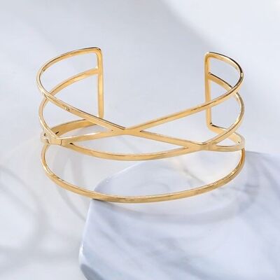 Geometric gold bracelet