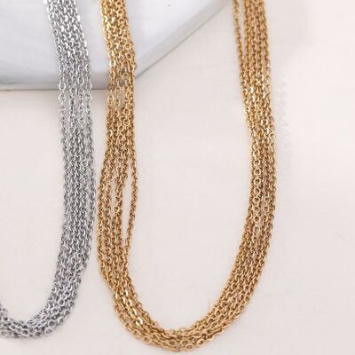 Gold multi chain necklace