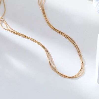 Gold multi chain necklace