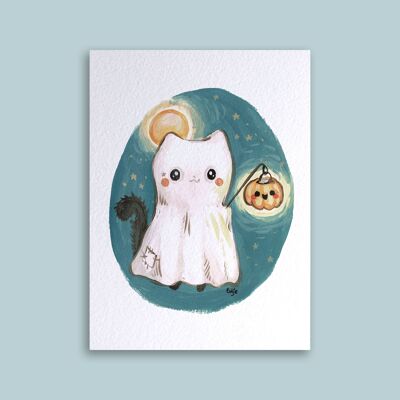 Card Cat and Lantern