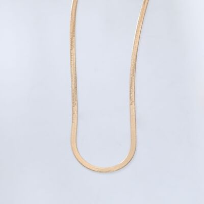 Flache goldene Halskette