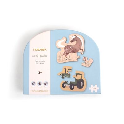 Set de 7 puzzles - Animales de granja