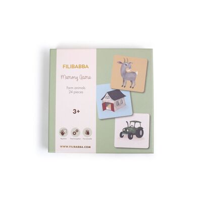 Memory game 24 pieces - Farm animals