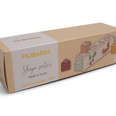 Juguete clasificador de formas de madera
