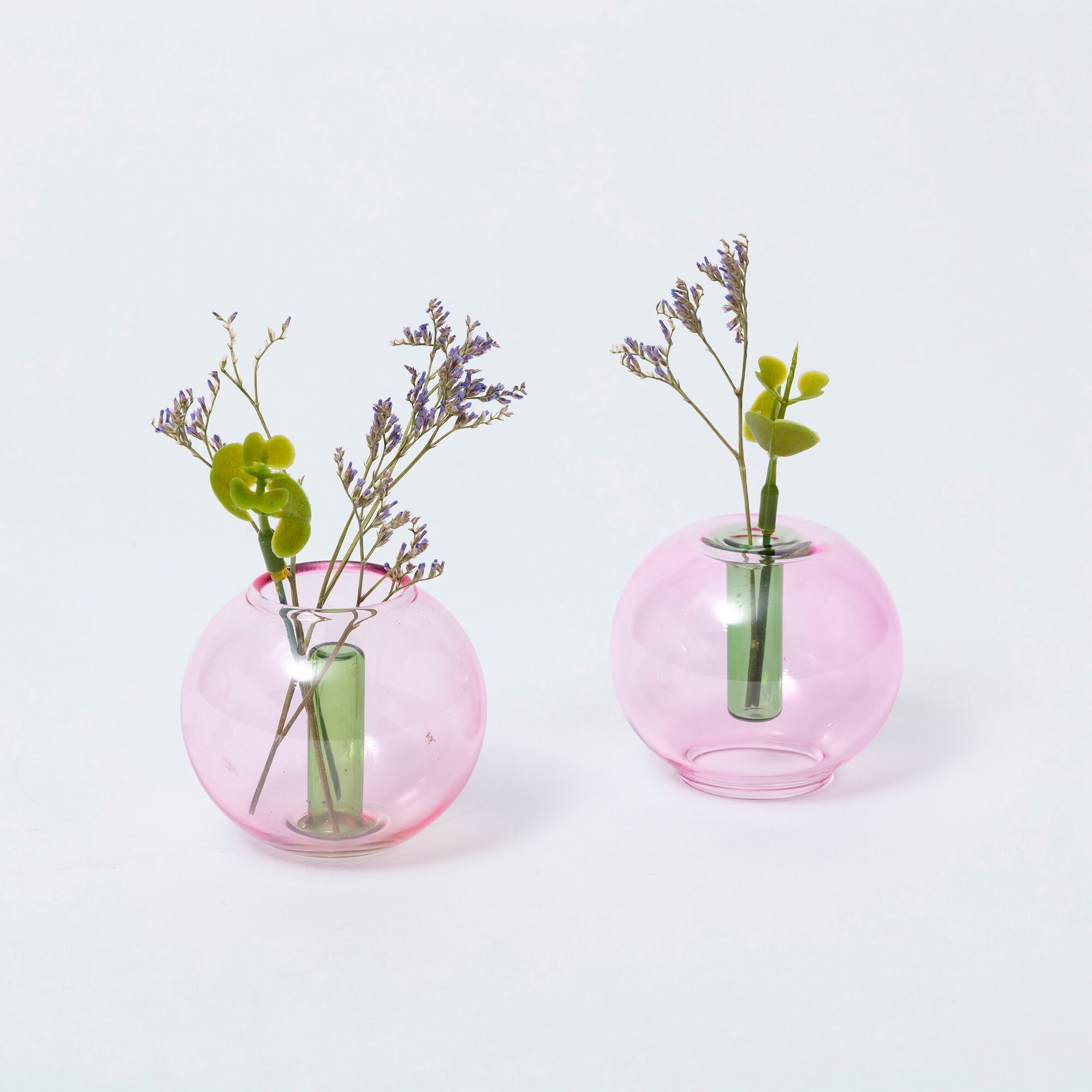 Mini-Bubble-Vase – Rosa und Grün