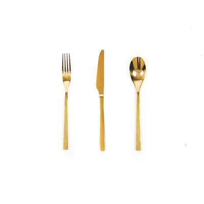 'HV Golden cutlery set - 12 pieces - Stainless Steel