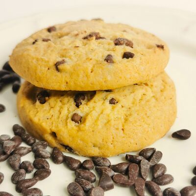 2 Organic Plain Cookies with Chocolate Chip Butter - 60g bag