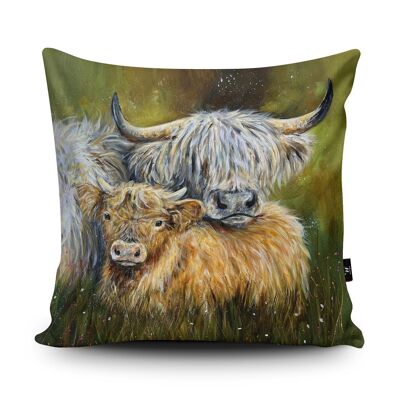 Family of Cows Vegan Suede Cushion
