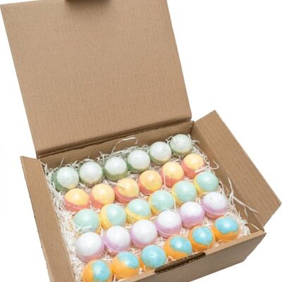 Bath bombs - Set of 30 pieces - 5 different scents - Rose, Jasmine, Lavender, Ginger & Tea tree