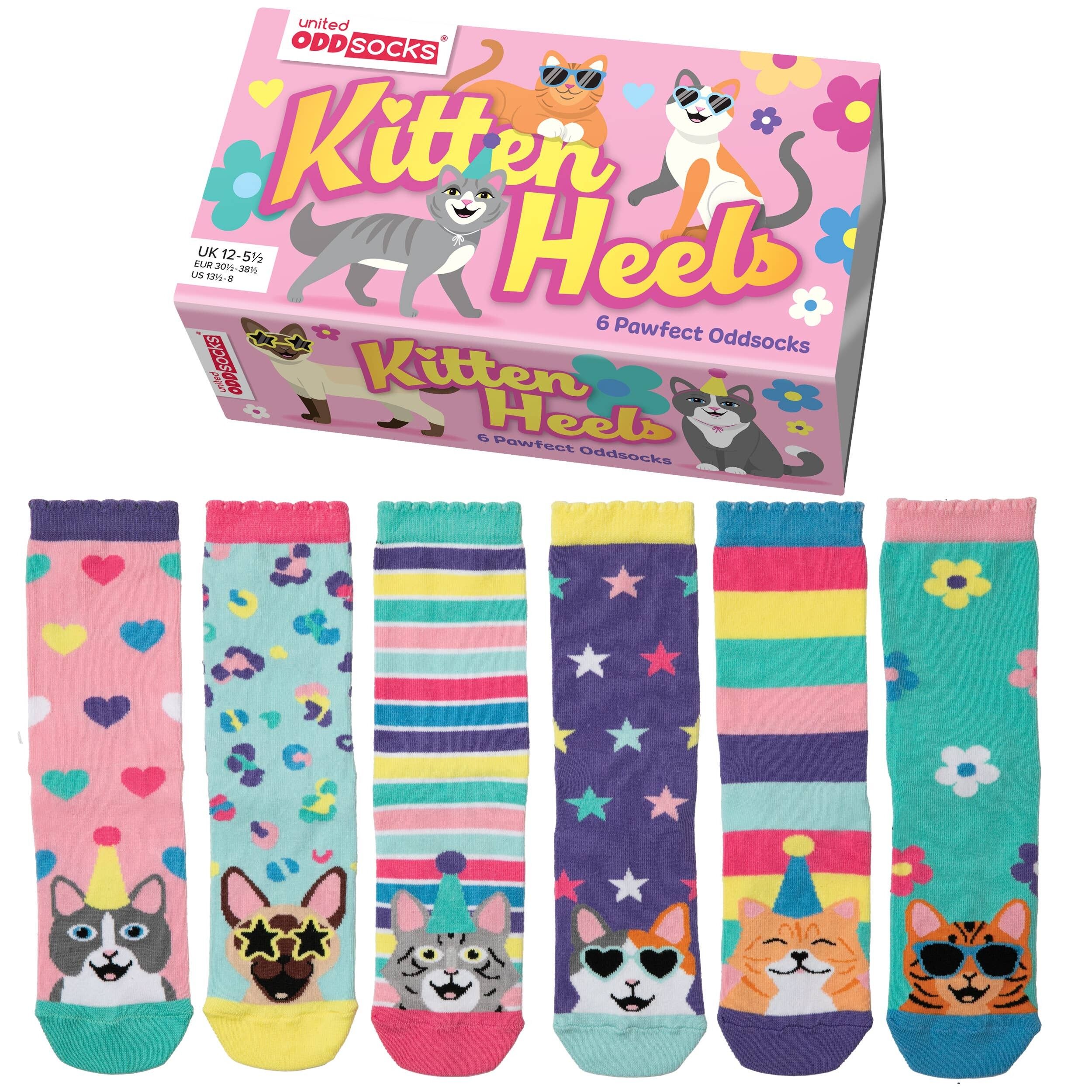 KITTEN HEELS | 6 Odd Socks Gift Box - United Oddsocks