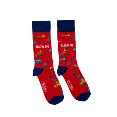 BLOW ME - 1 paire de chaussettes assorties | Cockney Spaniel| Royaume-Uni 6-11, EUR 39-46, États-Unis 6.5-11.5