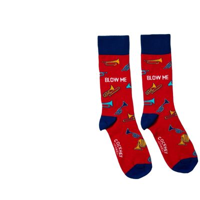 BLOW ME - 1 Matching Pair of Socks |Cockney Spaniel| UK 6-11, EUR 39-46, US 6.5-11.5