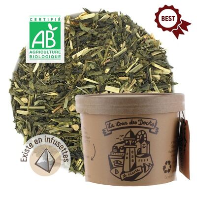 Thé vert gingembre citron BIO - POT XL VRAC/INFUSETTES - 220G