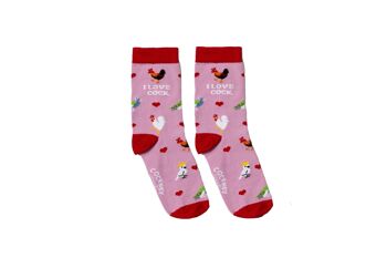 J'AIME LA BITE - 1 paire de chaussettes assorties | Cockney Spaniel| Royaume-Uni 4-8, EUR 37-42, États-Unis 6.5-10.5