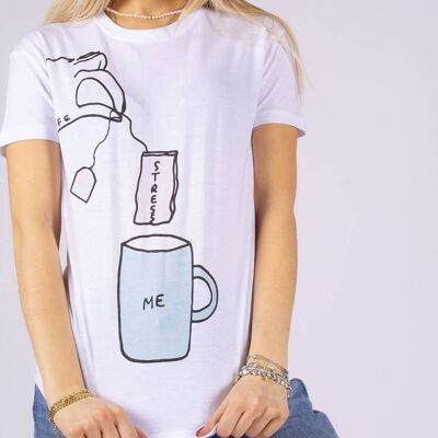 T-Shirt "Tea"__S / Bianco