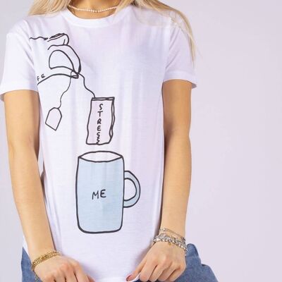 T-Shirt "Tea"__M / Bianco